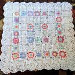 Lacy Squares Baby Blanket /..
