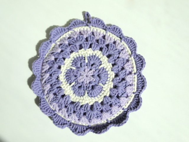 Purple African Flower Potholder