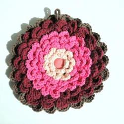 Ruffley Flower Potholder
